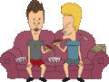 Beavis and Butt-head with hot-dogs.gif