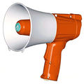Orange White Megaphone with Emergency Alarm M 1DA1 .jpg